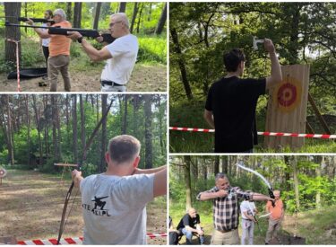 Łuki, wiatrówki, toporki